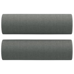 vidaXL Cojines decorativos 2 uds tela gris oscuro 15x50 cm