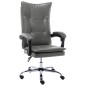 vidaXL Silla de oficina de cuero sintético gris antracita vidaXL Silla de oficina de cuero sintético gris antracita
