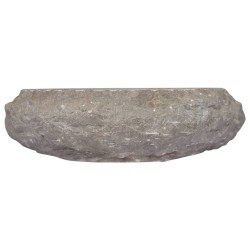 vidaXL Lavabo gris mármol Ø40x12 cm