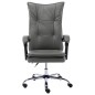 vidaXL Silla de oficina de cuero sintético gris antracita vidaXL Silla de oficina de cuero sintético gris antracita