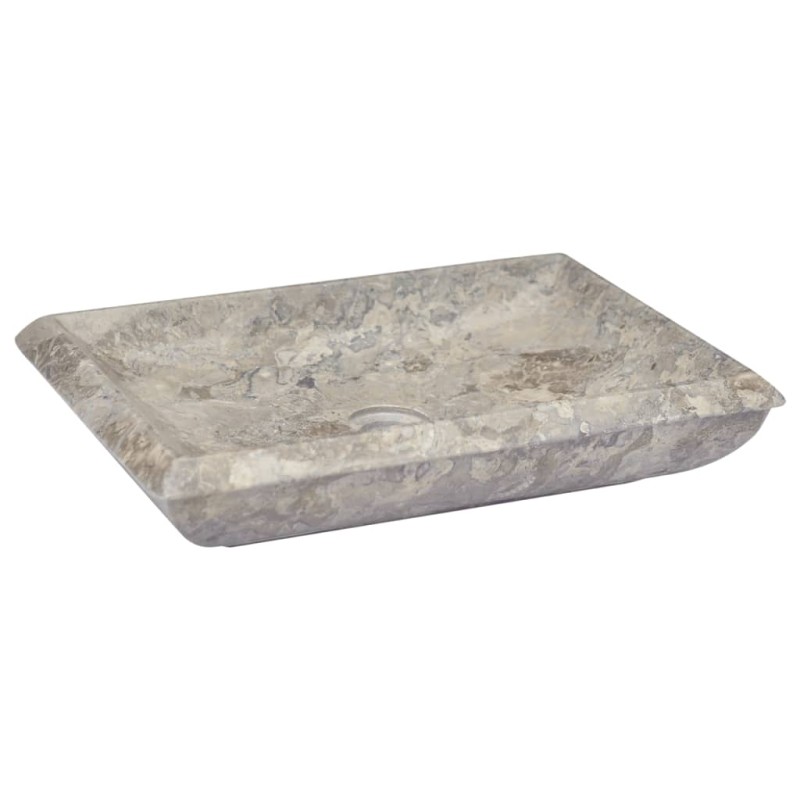 vidaXL Lavabo gris mármol 50x35x10 cm vidaXL Lavabo gris mármol 50x35x10 cm