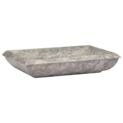 vidaXL Lavabo gris mármol 50x35x10 cm