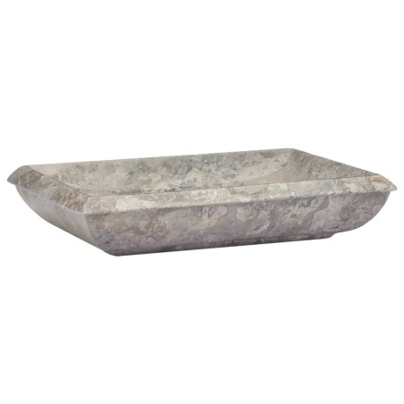 vidaXL Lavabo gris mármol 50x35x10 cm