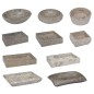 vidaXL Lavabo gris mármol 50x35x10 cm vidaXL Lavabo gris mármol 50x35x10 cm