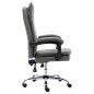 vidaXL Silla de oficina de cuero sintético gris antracita vidaXL Silla de oficina de cuero sintético gris antracita
