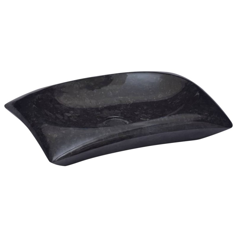 vidaXL Lavabo mármol negro 50x35x10 cm vidaXL Lavabo mármol negro 50x35x10 cm