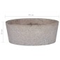 vidaXL Lavabo gris mármol Ø40x15 cm vidaXL Lavabo gris mármol Ø40x15 cm