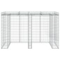 vidaXL Muro de gaviones para contenedor de basura hierro 192x91x120 cm vidaXL Muro de gaviones para contenedor de basura hierro 192x91x120 cm