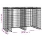 vidaXL Muro de gaviones para contenedor de basura hierro 192x91x120 cm vidaXL Muro de gaviones para contenedor de basura hierro 192x91x120 cm