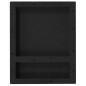 vidaXL Hornacina de ducha con 2 compartimentos negro mate 41x51x10 cm vidaXL Hornacina de ducha con 2 compartimentos negro mate 41x51x10 cm