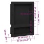 vidaXL Hornacina de ducha con 2 compartimentos negro mate 41x51x10 cm vidaXL Hornacina de ducha con 2 compartimentos negro mate 41x51x10 cm