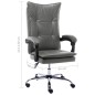 vidaXL Silla de oficina de cuero sintético gris antracita vidaXL Silla de oficina de cuero sintético gris antracita