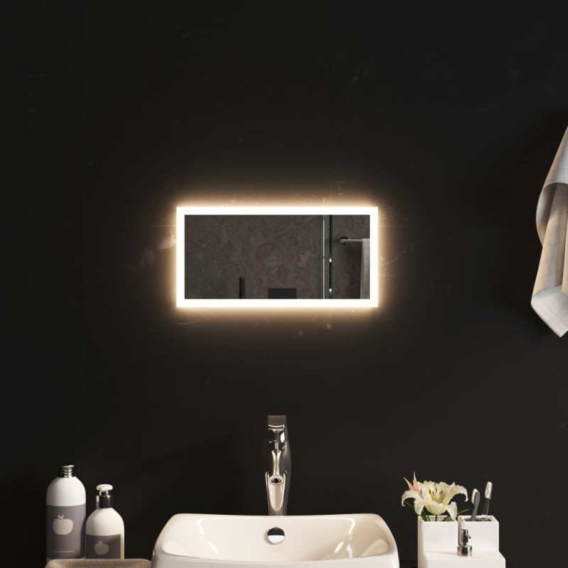 vidaXL Espejo de baño con LED 40x20 cm vidaXL Espejo de baño con LED 40x20 cm