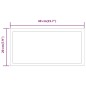 vidaXL Espejo de baño con LED 40x20 cm vidaXL Espejo de baño con LED 40x20 cm