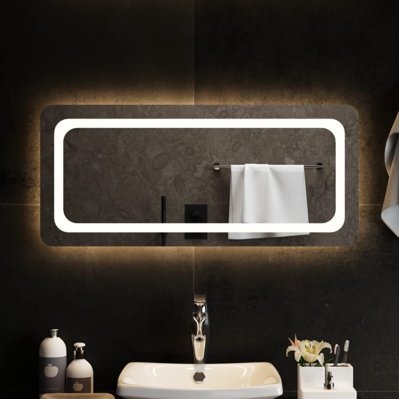 vidaXL Espejo de baño con LED 90x40 cm vidaXL Espejo de baño con LED 90x40 cm