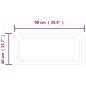 vidaXL Espejo de baño con LED 90x40 cm vidaXL Espejo de baño con LED 90x40 cm