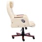 vidaXL Silla de oficina de cuero sintético crema vidaXL Silla de oficina de cuero sintético crema