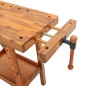 vidaXL Banco trabajo con tornillos de banco madera acacia 92x48x83cm vidaXL Banco trabajo con tornillos de banco madera acacia 92x48x83cm