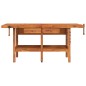 vidaXL Banco de trabajo cajones y tornillos banco madera 192x62x83 cm