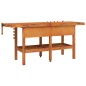 vidaXL Banco de trabajo cajones y tornillos banco madera 192x62x83 cm