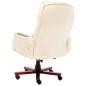 vidaXL Silla de oficina de cuero sintético crema vidaXL Silla de oficina de cuero sintético crema