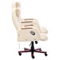 vidaXL Silla de oficina de cuero sintético crema vidaXL Silla de oficina de cuero sintético crema