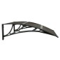 vidaXL Marquesina de puerta policarbonato negro 80x80 cm vidaXL Marquesina de puerta policarbonato negro 80x80 cm