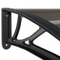 vidaXL Marquesina de puerta policarbonato negro 80x80 cm vidaXL Marquesina de puerta policarbonato negro 80x80 cm
