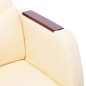 vidaXL Silla de oficina de cuero sintético crema vidaXL Silla de oficina de cuero sintético crema