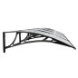 vidaXL Marquesina puerta policarbonato negro y transparente 350x80 cm vidaXL Marquesina puerta policarbonato negro y transparente 350x80 cm