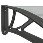 vidaXL Marquesina puerta policarbonato negro y transparente 350x80 cm vidaXL Marquesina puerta policarbonato negro y transparente 350x80 cm