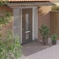 vidaXL Marquesina de puerta policarbonato negro 350x80 cm