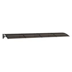 vidaXL Marquesina de puerta policarbonato negro 350x80 cm