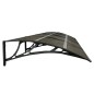 vidaXL Marquesina de puerta policarbonato negro 350x80 cm
