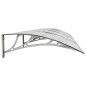 vidaXL Marquesina puerta policarbonato gris y transparente 400x80 cm vidaXL Marquesina puerta policarbonato gris y transparente 400x80 cm