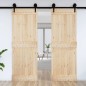 vidaXL Puerta NARVIK madera maciza pino 80x210 cm