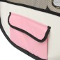 vidaXL Parque de perros plegable y bolsa transporte rosa 125x125x61cm vidaXL Parque de perros plegable y bolsa transporte rosa 125x125x61cm