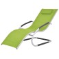 vidaXL Tumbona con cojín aluminio y textilene verde vidaXL Tumbona con cojín aluminio y textilene verde