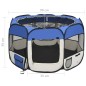 vidaXL Parque de perros plegable y bolsa de transporte azul 90x90x58cm vidaXL Parque de perros plegable y bolsa de transporte azul 90x90x58cm