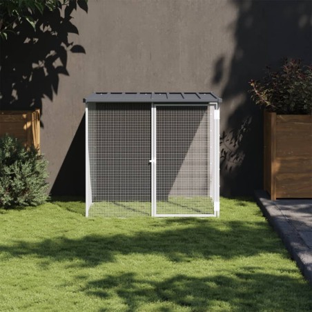 vidaXL Jaula gallinas y toldo acero galvanizado antracita 103x98x90 cm