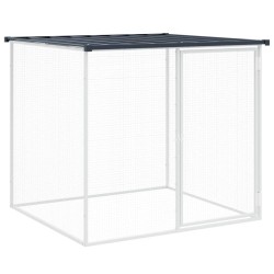vidaXL Jaula gallinas y toldo acero galvanizado antracita 103x98x90 cm