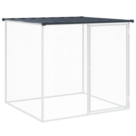 vidaXL Jaula gallinas y toldo acero galvanizado antracita 103x98x90 cm