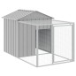 vidaXL Gallinero con corral acero galvanizado gris claro 117x201x123cm vidaXL Gallinero con corral acero galvanizado gris claro 117x201x123cm