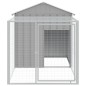 vidaXL Gallinero con corral acero galvanizado gris claro 117x201x123cm vidaXL Gallinero con corral acero galvanizado gris claro 117x201x123cm