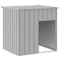 vidaXL Caseta perros tejado acero galvanizado gris claro 110x103x109cm vidaXL Caseta perros tejado acero galvanizado gris claro 110x103x109cm
