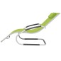 vidaXL Tumbona con cojín aluminio y textilene verde vidaXL Tumbona con cojín aluminio y textilene verde
