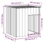 vidaXL Caseta perros tejado acero galvanizado gris claro 110x103x109cm vidaXL Caseta perros tejado acero galvanizado gris claro 110x103x109cm