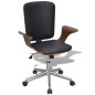 vidaXL Silla de oficina giratoria madera curvada y cuero artificial vidaXL Silla de oficina giratoria madera curvada y cuero artificial