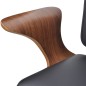 vidaXL Silla de oficina giratoria madera curvada y cuero artificial vidaXL Silla de oficina giratoria madera curvada y cuero artificial