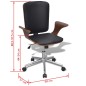 vidaXL Silla de oficina giratoria madera curvada y cuero artificial vidaXL Silla de oficina giratoria madera curvada y cuero artificial